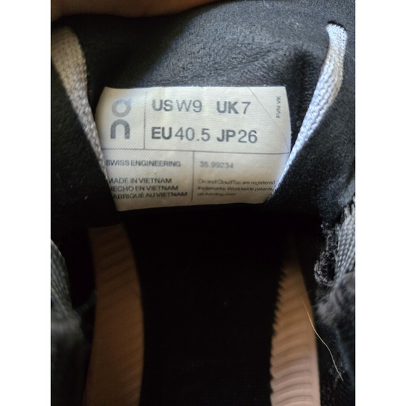 On Cloud Flow Women's Running Shoes Size 9, Black/White/Peach, Athletic Sneaker - Picture 11 of 11